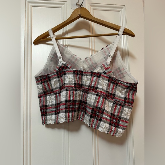Torrid Winter plaid lace bralette 4x and Matching panties 3x - Picture 3 of 7